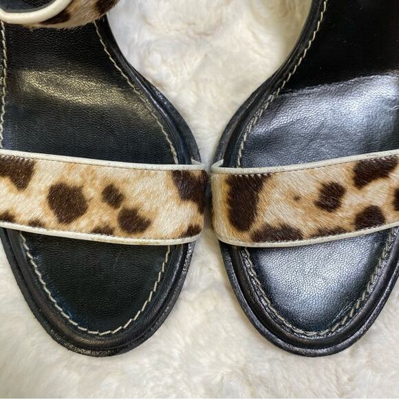 Yves Saint Laurent Ponyhair Animal Print Kitten Heel Sandals
Size 38.5 Leopard - Picture 4 of 14